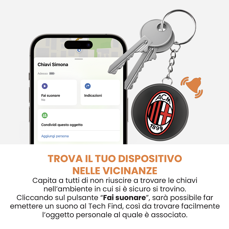 Immagine di LOCALIZZATORE TRACKER TECH FIND MILAN 1pz TECHMADE