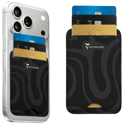 Immagine di PORTACARD UNISEX 1pz TM SLIM MAGNETICO NERO + SCATOLA