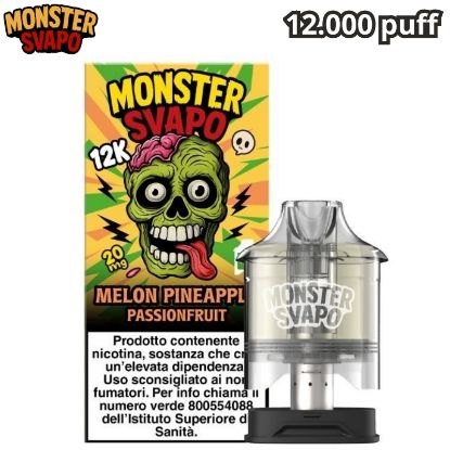 Immagine di MONSTER SVAPO POD 1pz MELON PINEAPPLE PASSIONFRUIT 10ml 20mg/ml - PLN016719