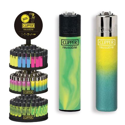 Immagine di ACCENDINO CLIPPER PIETRINA 144pz - MIX10 GIREVOLE