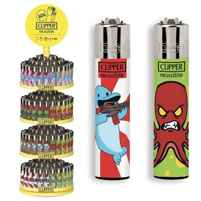 Immagine di ACCENDINO CLIPPER PIETRINA 192pz - BAD ANIMALS EXPO GIREVOLE