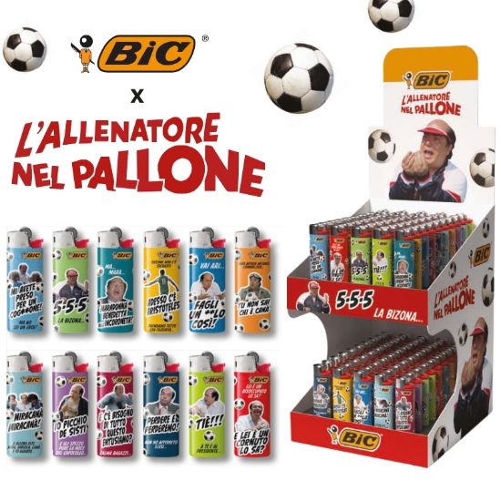 Picture of ACCENDINO BIC MINI J25 PIETRINA EXPO 100pz L'ALLENATORE NEL PALLONE