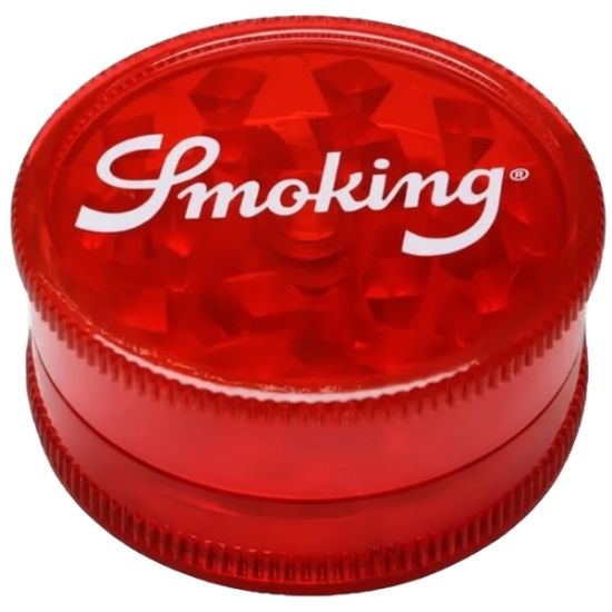 Immagine di TRITATABACCO 1pz GRINDER SMOKING PVC 2parti 40mm RED