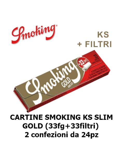 Immagine di CARTINE SMOKING KS SLIM GOLD composta da:------