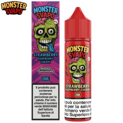 Picture of MONSTER SVAPO AROMA SHOT - STRAWBERRY RASPBERRY CHERRY - 20ml PLA016514