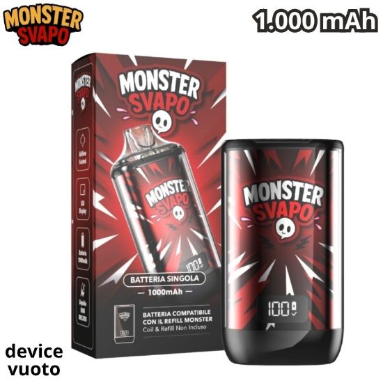 Immagine di MONSTER SVAPO BATTERIA RICARICABILE RED 1pz