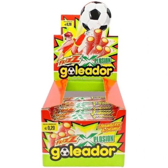 Immagine di PERFETTI GOLEADOR FRIZZ XPLOSION 150pz STRAWBERRY ORANGE