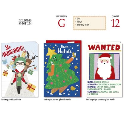 Immagine di BIGLIETTI CROMO NATALE 12pz