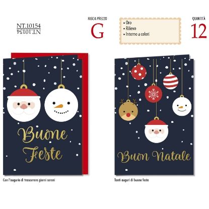 Immagine di BIGLIETTI CROMO NATALE 12pz