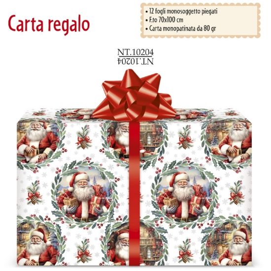 Picture of CARTA REGALO 70X100cm 12fg NATALE
