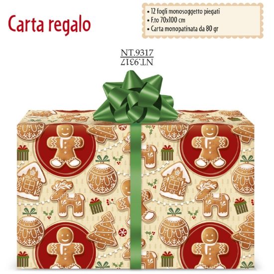 Picture of CARTA REGALO 70X100cm 12fg NATALE