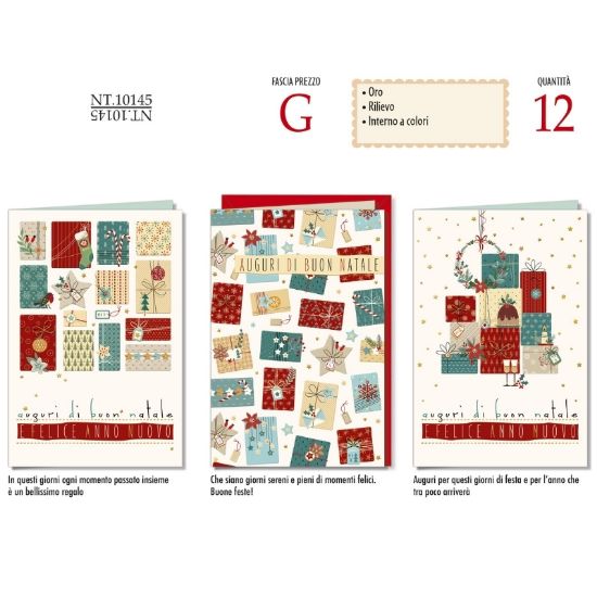 Picture of BIGLIETTI CROMO NATALE 12pz