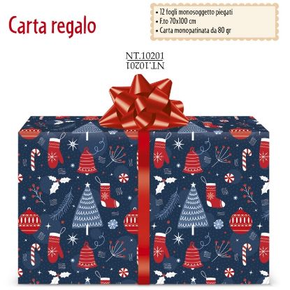 Immagine di CARTA REGALO 70X100cm 12fg NATALE