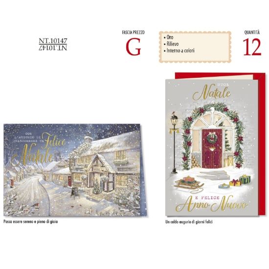 Picture of BIGLIETTI CROMO NATALE 12pz