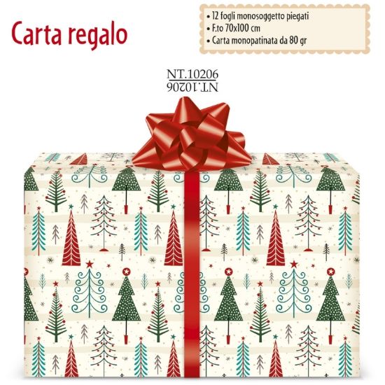 Immagine di CARTA REGALO 70X100cm 12fg NATALE