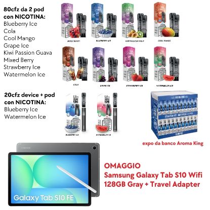 Immagine di AROMA KING POD KIT PROMO 130pz + EXPO OMAGGIO + SAMSUNG OMAGGIO