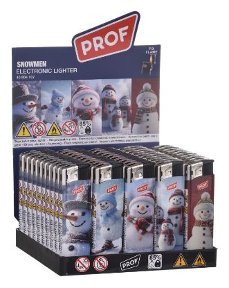 Immagine di ACCENDINO PROF ELETTRONICO 50pz NATALE SNOWMEN