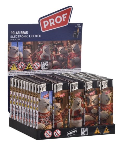Immagine di ACCENDINO PROF ELETTRONICO 50pz NATALE POLAR BEAR