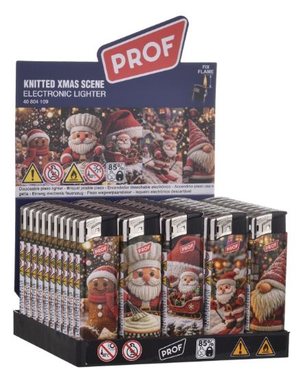 Picture of ACCENDINO PROF ELETTRONICO 50pz NATALE KNITTED XMAS SCENE