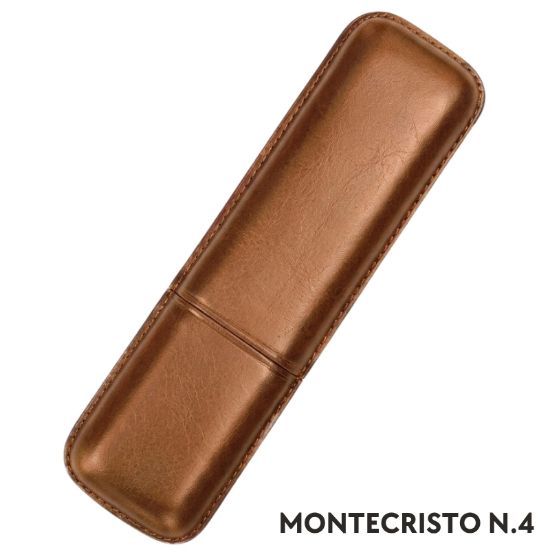 Immagine di PORTASIGARO x2 M.C.4FB 15mm L.120mm PANGEA 1pz MARRONE IN PELLE