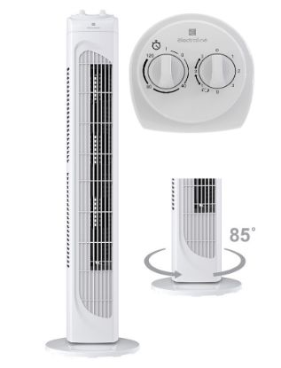 Picture of VENTILATORE a torre a velocità oscillante con timer bianco 45w
