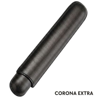 Immagine di PORTASIGARO x1 CORONA EXTRA 22mm L.160mm PANGEA 1pz NERO IN PELLE