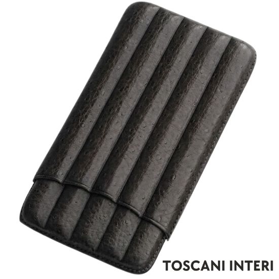 Picture of PORTASIGARO x5 TOSCANI INTERI 1pz NERO IN PELLE