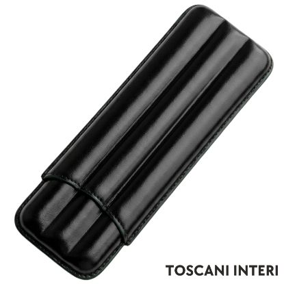 Immagine di PORTASIGARO x3 TOSCANI INTERI 1pz NERO IN PELLE