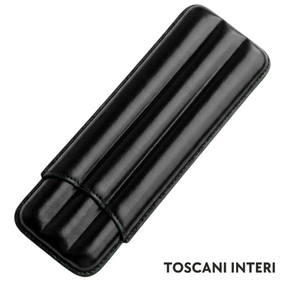 Immagine di PORTASIGARO x3 TOSCANI INTERI 1pz NERO IN PELLE