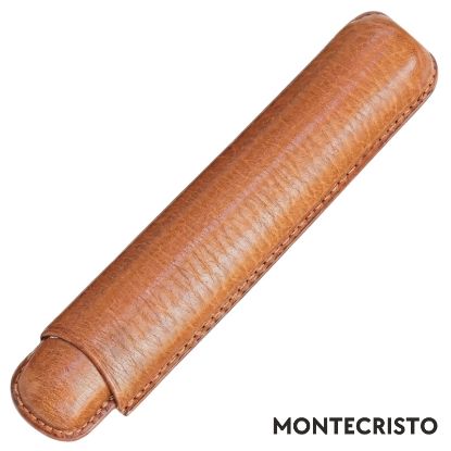 Immagine di PORTASIGARO x1 MONTECRISTO 17mm L.120mm PANGEA 1pz HAVANA IN PELLE