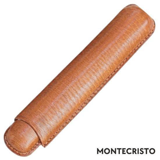 Immagine di PORTASIGARO x1 MONTECRISTO 17mm L.120mm PANGEA 1pz HAVANA IN PELLE