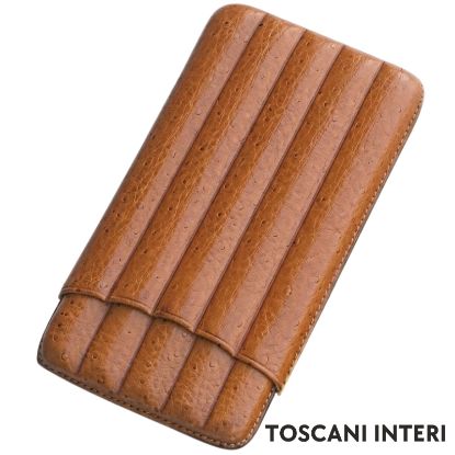 Picture of PORTASIGARO x5 TOSCANI INTERI 1pz MARRONE IN PELLE
