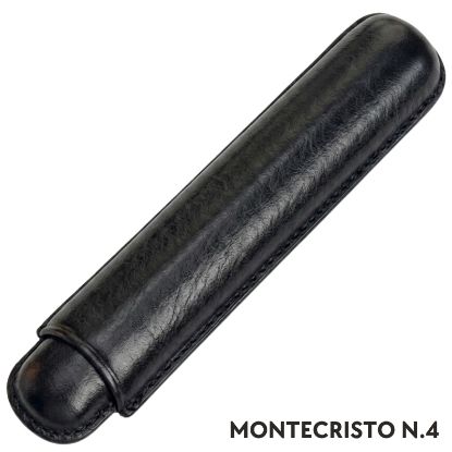 Immagine di PORTASIGARO x1 MONTECRISTO 17mm L.120mm PANGEA 1pz NERO IN PELLE