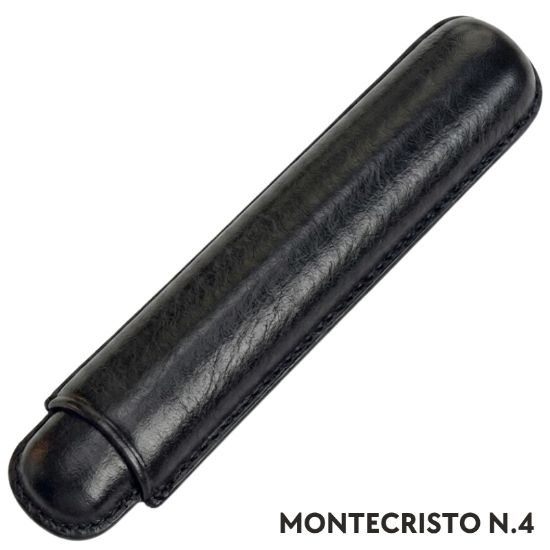 Picture of PORTASIGARO x1 MONTECRISTO 17mm L.120mm PANGEA 1pz NERO IN PELLE