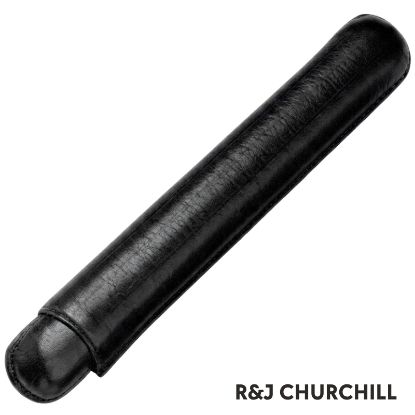 Picture of PORTASIGARO x1 R&J CHURCHILL 20mm L.180mm PANGEA 1pz NERO IN PELLE