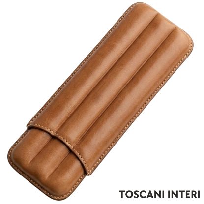 Immagine di PORTASIGARO x3 TOSCANI INTERI 1pz MARRONE IN PELLE