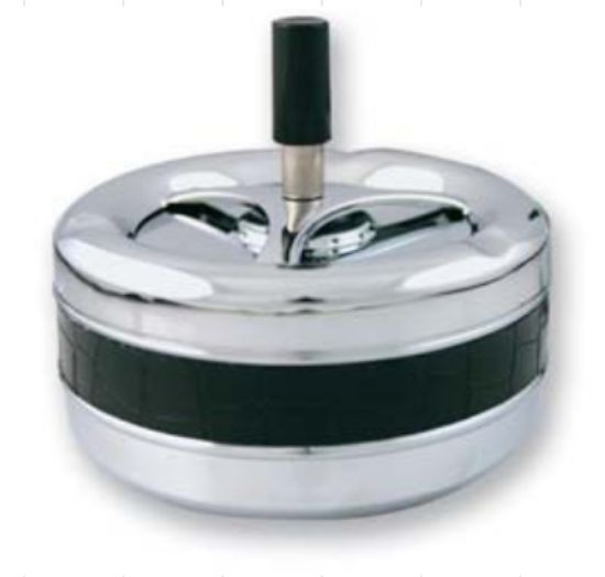 Immagine di PORTACENERE DA TAVOLO SINGOLO -METAL CROMO D.13cm