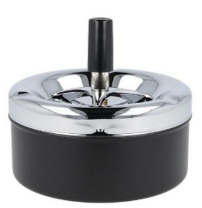 Picture of PORTACENERE DA TAVOLO SINGOLO - NERO CROMO D.11cm