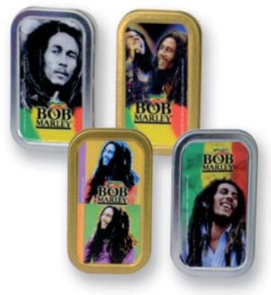 Picture of PORTATABACCO EXPO 20pz METALLO SCATOLETTA - BOB MARLEY
