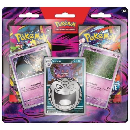 Picture of CARTE DA GIOCO POKEMON blister 2 buste gengar, marshadow e mimikyu (V.12,90)