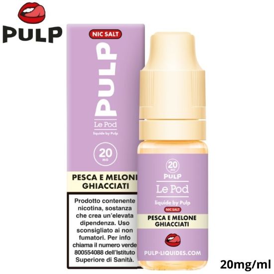 Immagine di PULP LE POD LIQUIDE PESCA E MELONE GHIACCIATI 10ml 20mg/ml - PLN015224