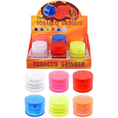 Picture of TRITATABACCO EXPO 12pz GRINDER ATOMIC PVC 4parti 50mm COLORI ASSORTITI