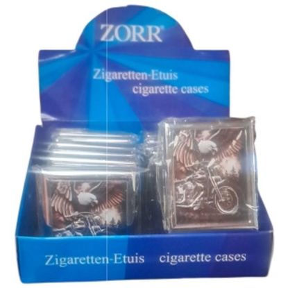Immagine di PORTASIGARETTE SINGOLO 1pz ZORR METAL MOTORBIKE - 20sigarette