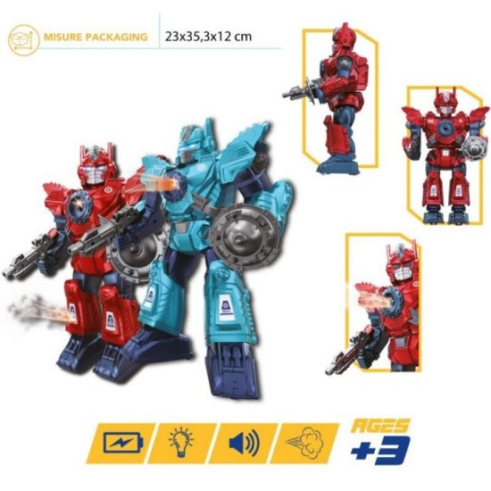 Immagine di GIOCHI HERO ADVENTURE ROBOT SUONI E LUCI 2 COLORI ASS.TO