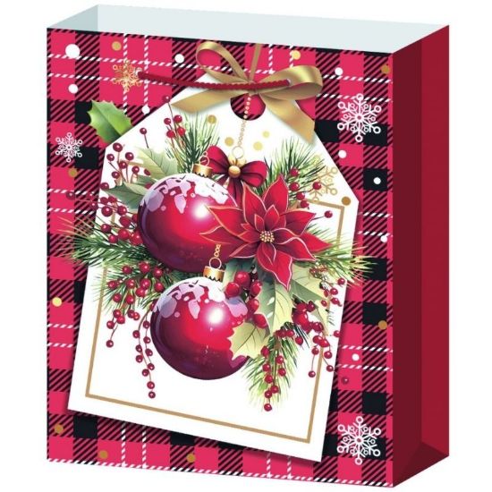 Picture of SACCHETTI SHOPPER DECOR 12,7x37+11,3cm 6pz XMAS