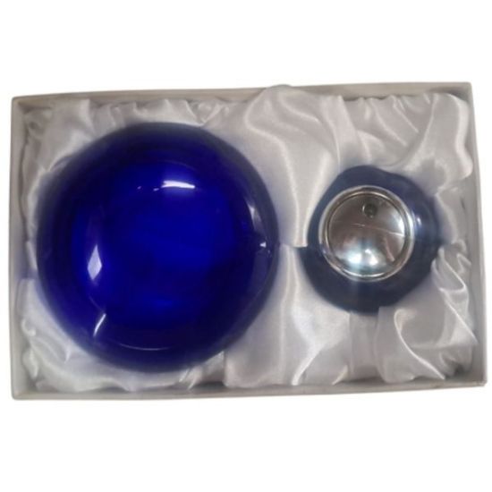 Picture of PORTACENERE DA TAVOLO SET + ACCENDINO IN VETRO