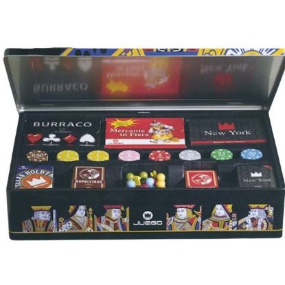 Picture of FICHES POKER CHIPS SET SCATOLA METALLO