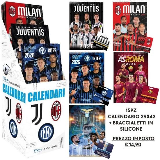 Immagine di CALENDARI CALCIO 2027 EXPO 75pz ROMA LAZIO MILAN INTER JUVENTUS