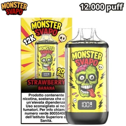 Immagine di MONSTER SVAPO KIT + POD 1pz STRAWBERRY BANANA 10ml 20mg/ml - PLN016699