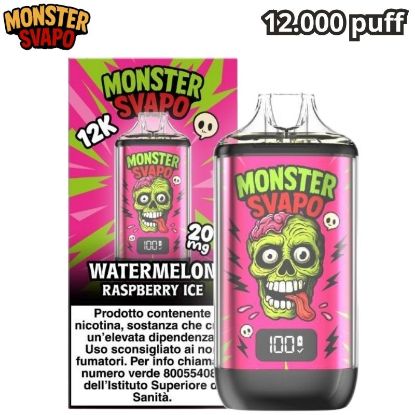 Immagine di MONSTER SVAPO KIT + POD 1pz WATERMELON RASPBERRY ICE 10ml 20mg/ml - PLN016702